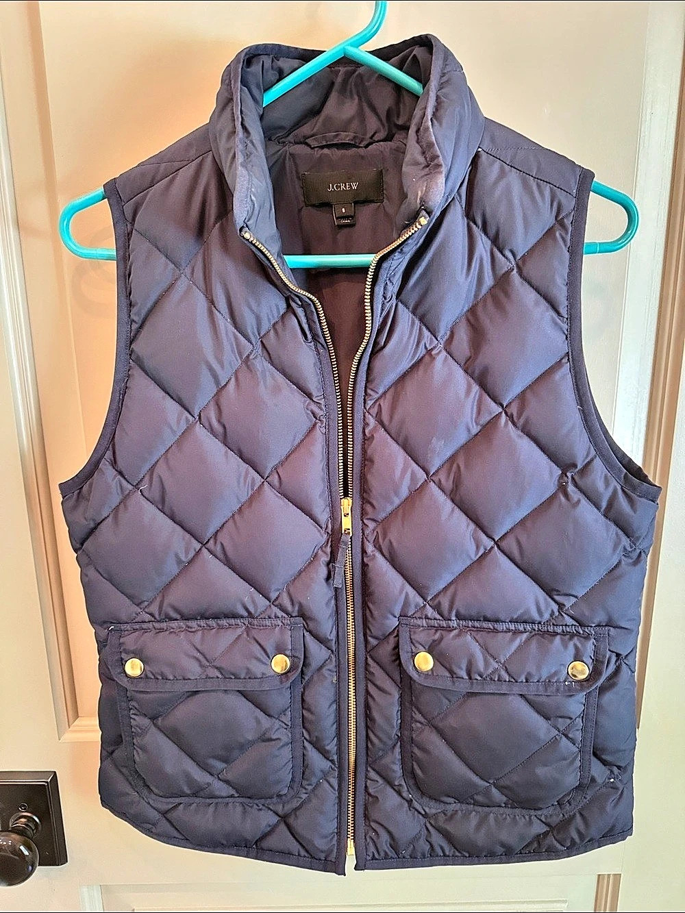 J.Crew Excursion Quilted Puffer Vest Purple Small